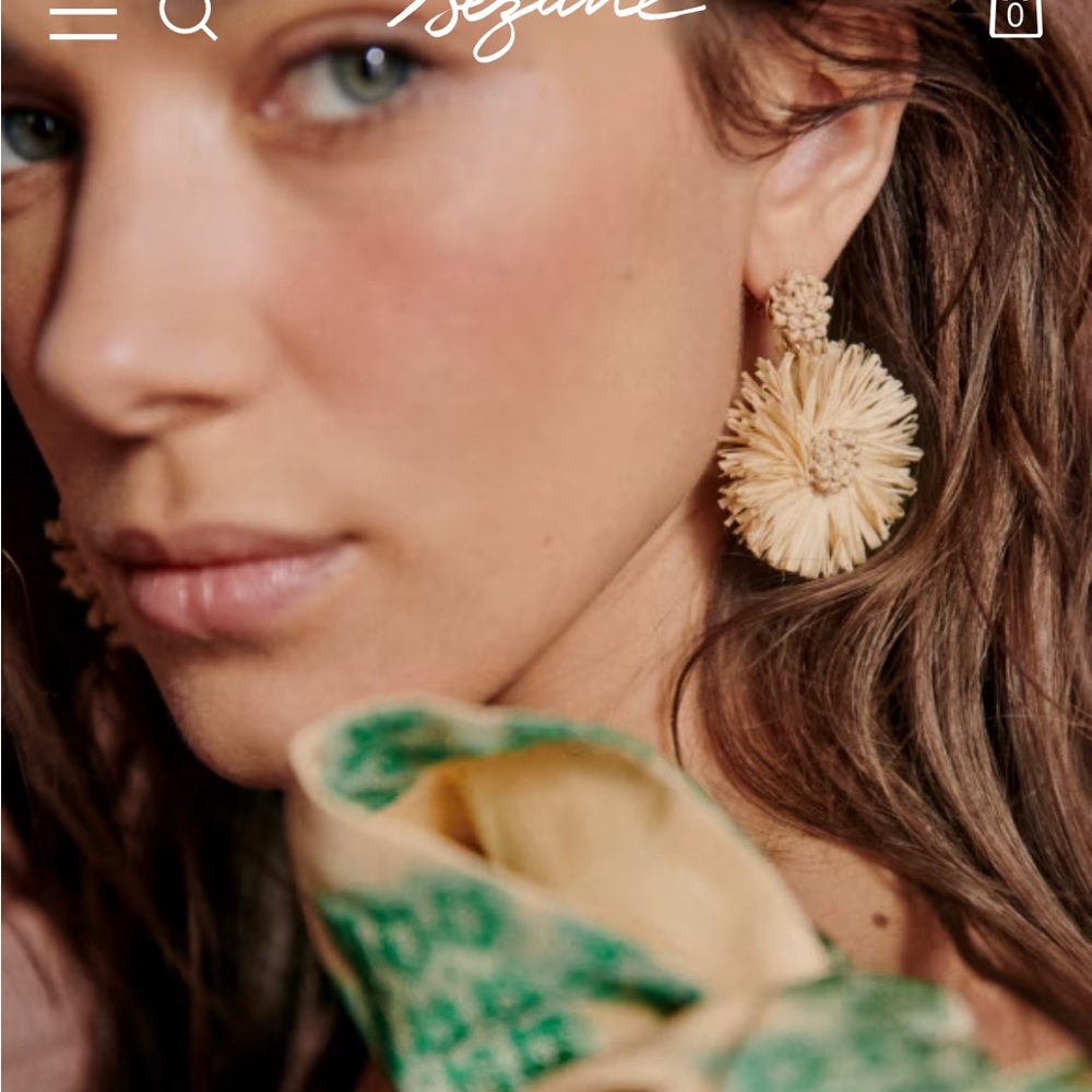 Sezane Aelie Earrings straw - Picture 7 of 7